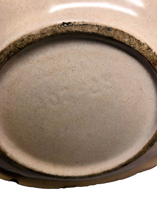 Vintage Schlossberg Keramik West Germany Bowl - Fat Lava Era - Turquoise & Brown -Mid Century Modern