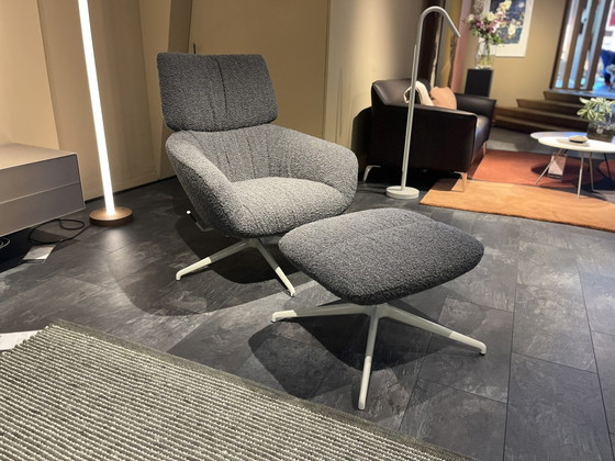 Image 1 of Leolux Lodey + poef fauteuil