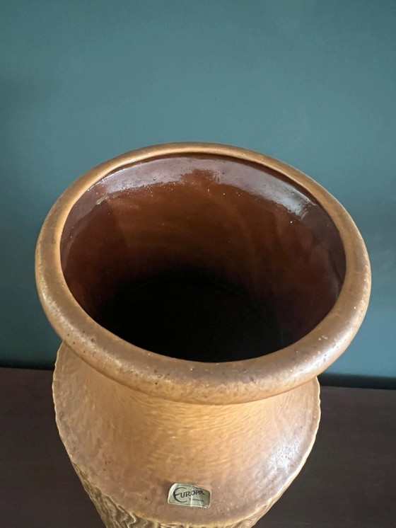 Rare! Carsten Tönnieshof Vase 7651-80, Perfect Condition, Made , Brown Mid-Century Floor Vase, Handmade (photo 7 of 9)