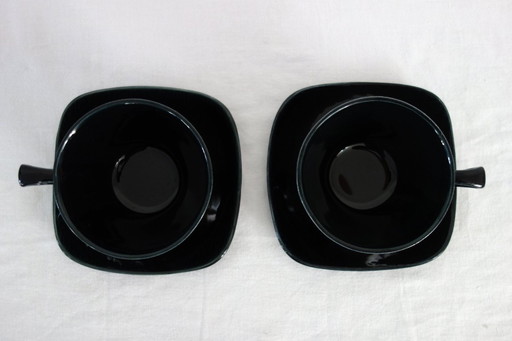 2 tazas con platillos New Time Boch Frères 1955