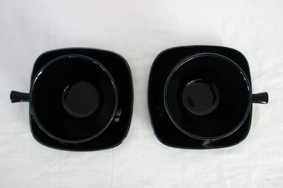 Image 1 of 2 Tassen mit Untertassen New Time Boch Frères 1955