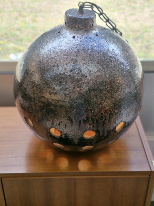 Suspension Brutaliste Sejer Keramik (années 60/70) – hanglampen, Ceramic (photo 2 of 9)