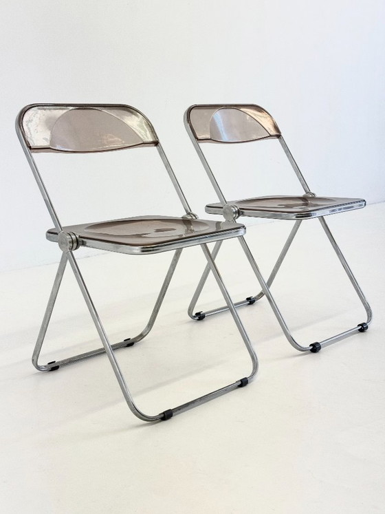 Set of 2 Plia folding chairs for Anonima Castelli by Giancarlo Piretti – Chrome (photo 5 of 17)