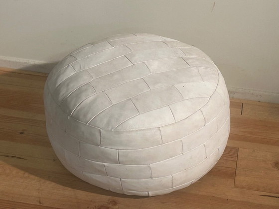 Image 1 of Vintage patchwork poef seventies