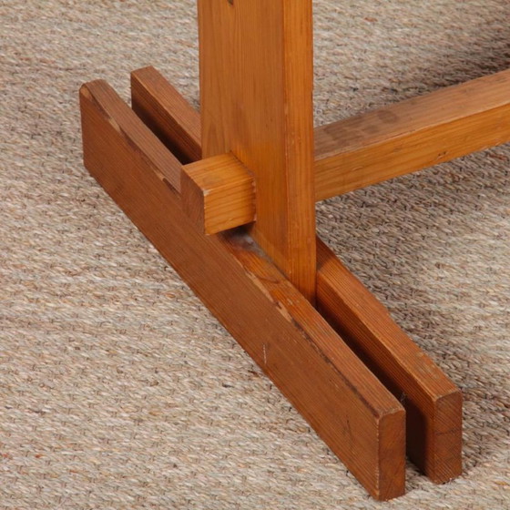 Image 1 of Rechthoekige grenen eettafel, werk uit de 20e eeuw