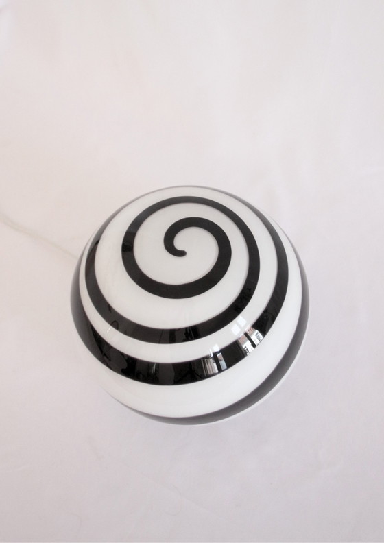 Image 1 of Floor Glass Lamp With A Swirl Design From Wofi Leuchten, 2000'S