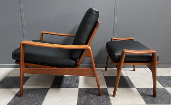 Image 1 of Poltrona Teak Arm di Arne Wahl Iversen rivestita