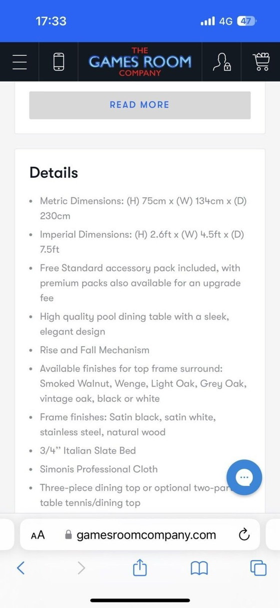 Image 1 of Mesa de billar de lujo con cama de pizarra 7ft Fusion Pool Dining/Diner