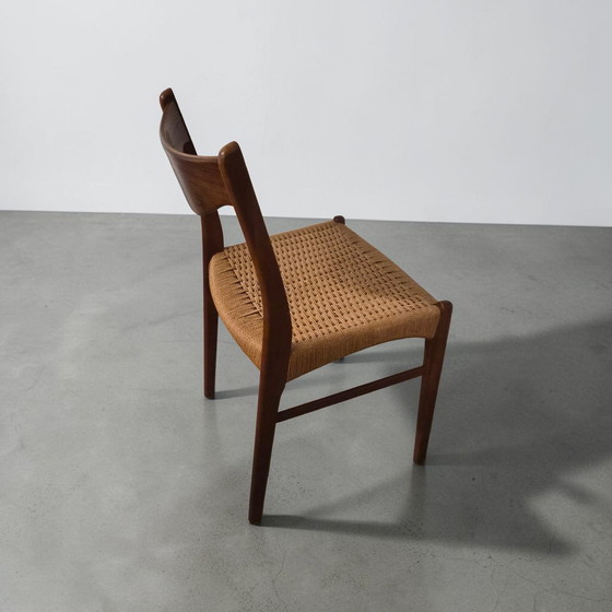 Image 1 of Dream Mid Century Designer 6-piece vintage teak dining chairs, Arne Wahl Iversen GS61, 1960s