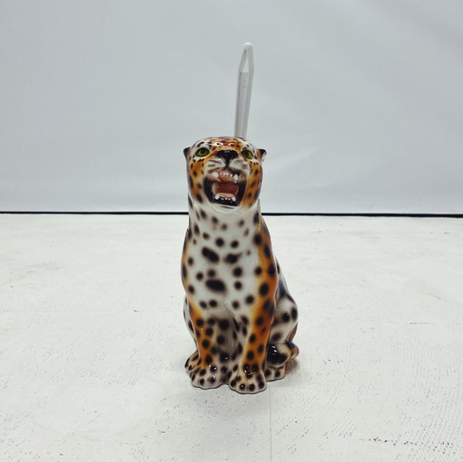 Leopard Ceramic Toilet Brush Holder