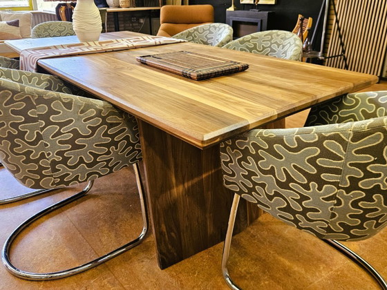 Image 1 of Danish design solid american walnut dinner table