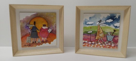 Image 1 of PEINTURE ORIGINALE ENCADRÉE