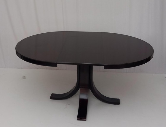 Image 1 of Table ronde en bois à rallonge, années 60