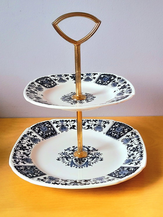 Image 1 of Gien Ibis porcelain appetizer/cake serving set