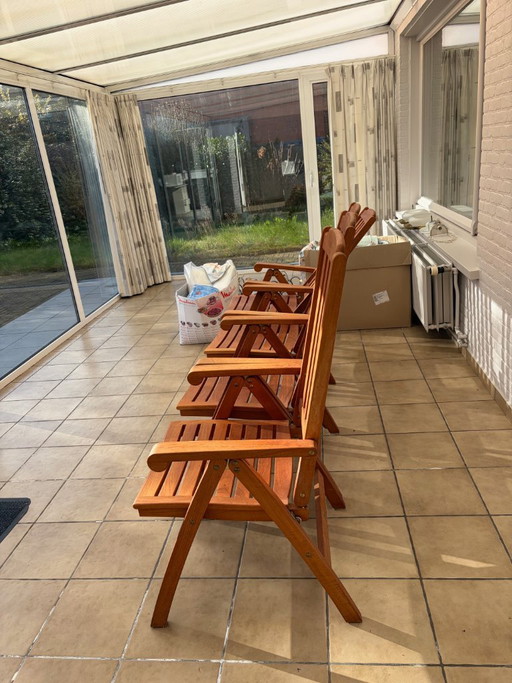 Chaises de jardin (4 pièces) Gloster - bois de teck