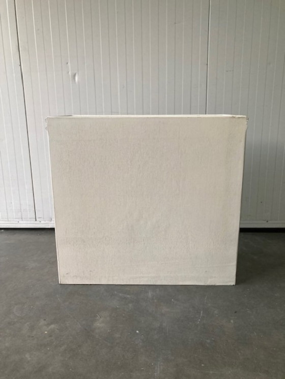 Image 1 of Vintage gebroken wit rotan, bamboe ladekast, jaren 80