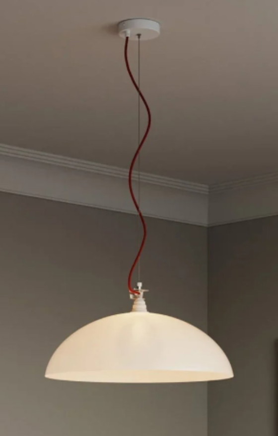 Image 1 of 2 large pendant lamps - Murano glass - model Fazeletto