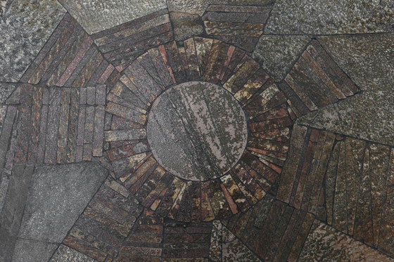 Image 1 of Table basse brutaliste faite et signée par Pia Manu, années 1960