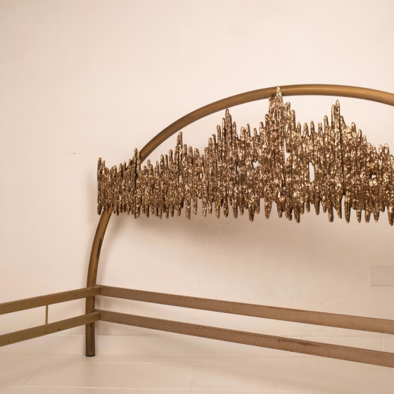Luciano Frigerio Brutalista Aurora Letto Scultoreo King Size in Ottone – Materassi e reti, Bronze, Brass (photo 26 of 26)