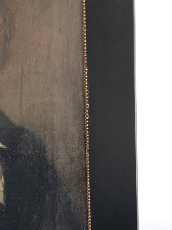 Image 1 of Portrait ancien à l'huile d'un gentilhomme hollandais, XIXe siècle