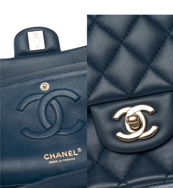 Image 1 of Borsa CHANEL Timeless/Classique in Cuir Bleu - 103394