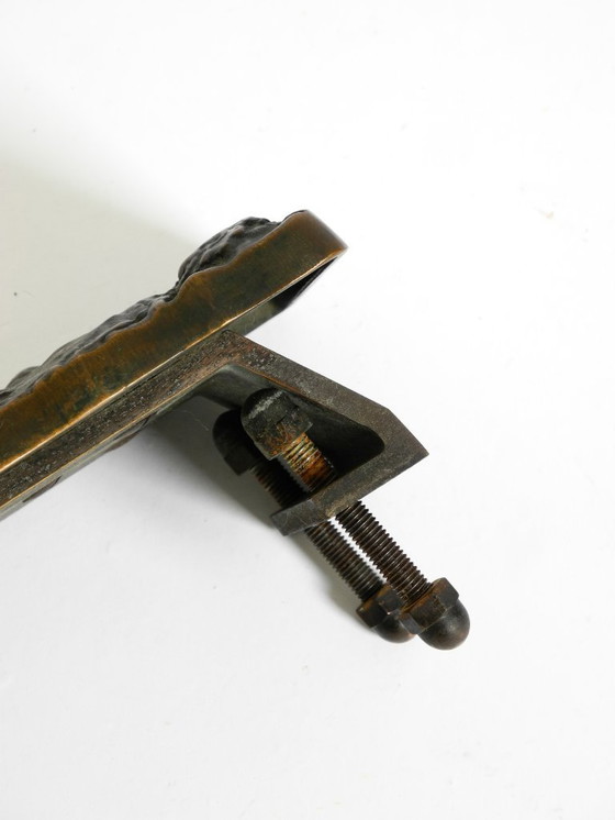 Image 1 of Maniglia a spinta brutalista in bronzo massiccio e pesante degli anni '70 di Alpan Germania