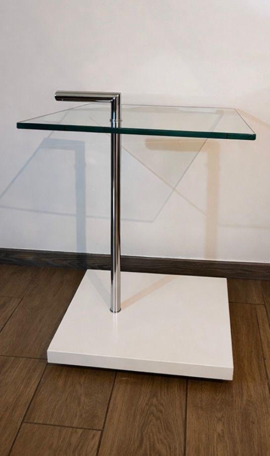 Ronald Schmitt K 838 James Side table – Rolf Krüger – Glass & Chrome – Mdf (photo 3 of 5)
