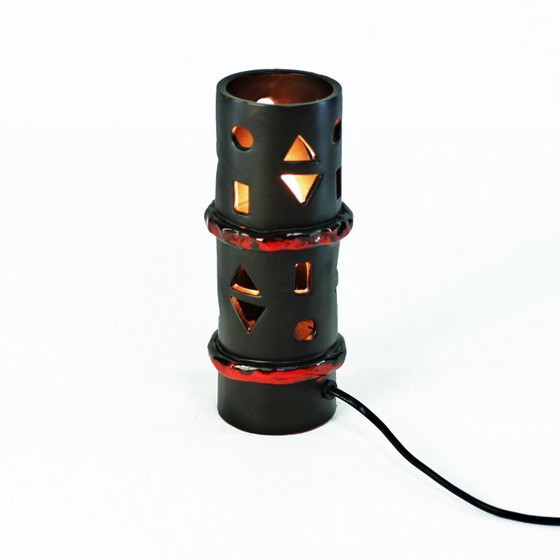 Image 1 of Table lamp made of Fat Lava ceramic. Western Germany Design.