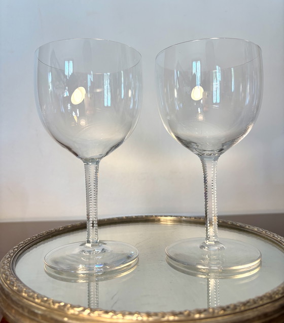 Image 1 of 2 verres à eau Baccarat mousseline cristal modèle 7775 Uni 