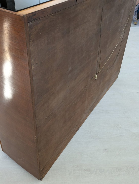 Image 1 of Dassi - Vittorio Dassi - Table d'appoint - Cristal, Bois, Laiton - Intérieur miroir