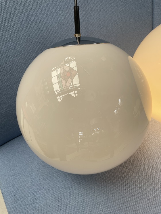 Image 1 of Grote Raak ochtendmist hanglampen, jaren 70