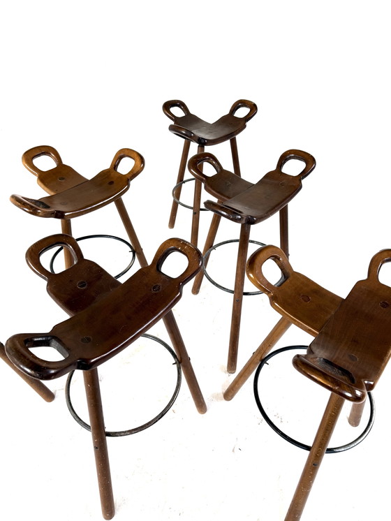 Image 1 of 6 sgabelli da bar vintage ‘Marbella’, Conoform ‘60