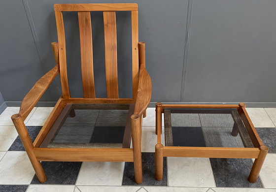 Image 1 of Hochlehniger Relaxsessel mit Hocker 1960er Jahre von Tarm Stole Dänemark