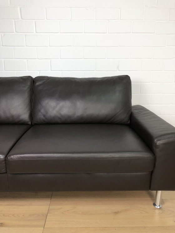 Image 1 of Ledersofa 3C Gruppe Ledercouch Lederecksofa Sofa Couch Ecksofa Schlafsofa