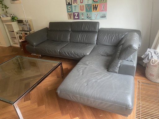 Natuzzi Ecksofa aus Leder