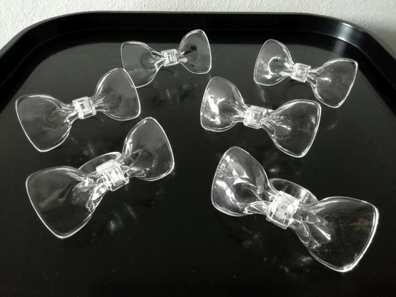 Image 1 of Anelli per tovaglioli in acrilico e papillon