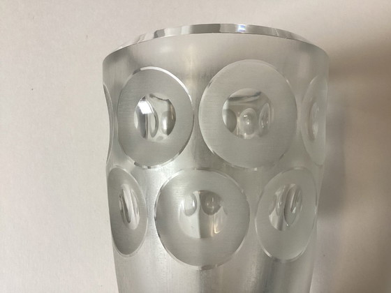 Image 1 of Vase with cut lenses - hand-signed