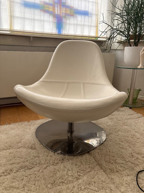 Chaise pivotante, blanche, IKEA Tulip, Chaises pivotantes, Skaï, Chrome, Modern (photo 4 sur 5)