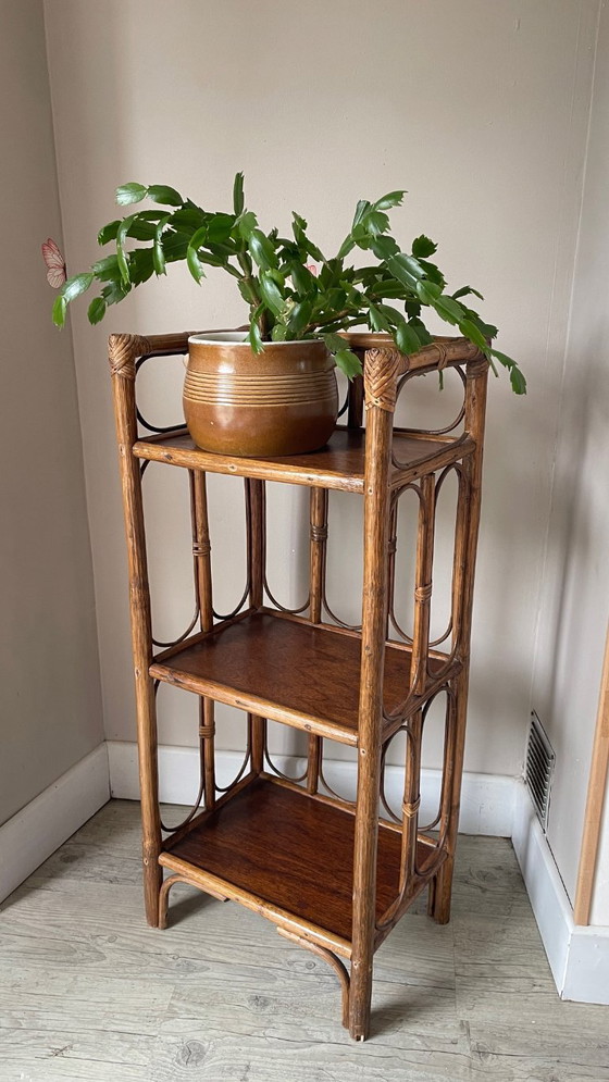 Vintage rattan bookcase shelf – Wood (photo 15 of 15)