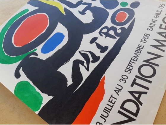 Image 1 of Vintage Mirò tentoonstellingsposter van Galerie Maeght, offset en lithografie, 1968