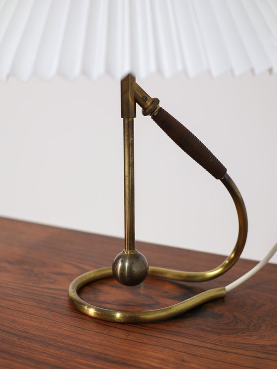 Image 1 of Le Klint 306 table lamp wall lamp brass pleated Danish 1950s