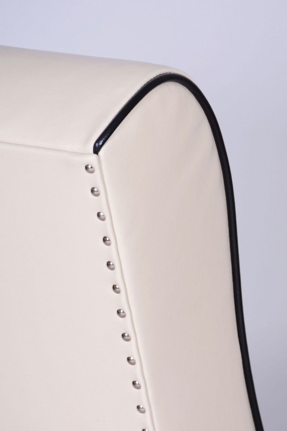 Gerestaureerde Bauhaus-fauteuil, van Mücke-Melder, nieuwe bekleding, Tsjechisch, jaren dertig – Metal, Chrome (photo 5 of 11)