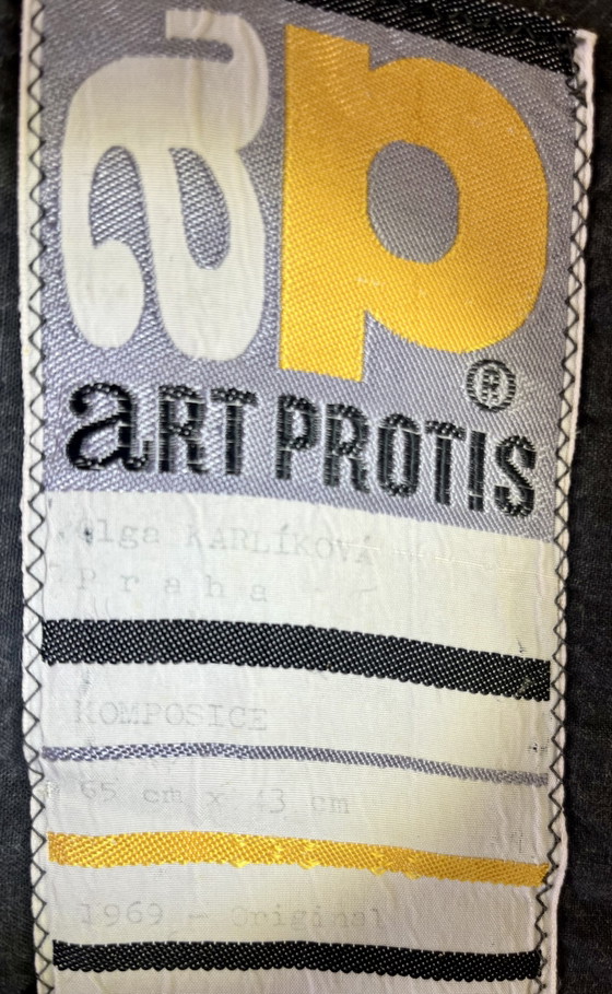 Olga Karlíková – Art Protis Original 1969 – Kompozice – karlikova, Wall decoration, Textile (photo 11 of 11)