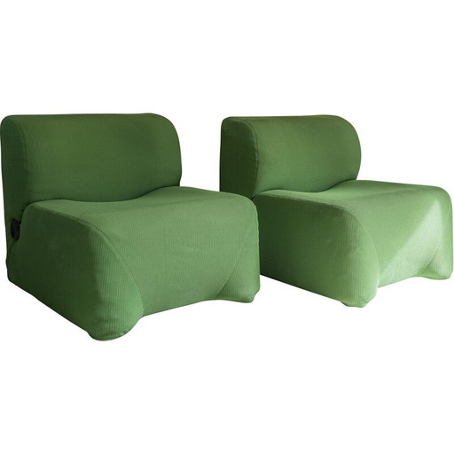 Coppia di poltrone vintage "Bubble" di Carlo Bartoli, 1966