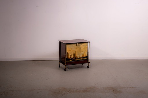 Mobile bar francese di metà secolo. Circa 1970.