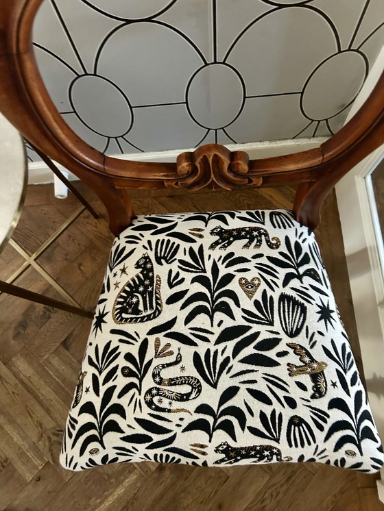 Image 1 of Beautiful Biedermeier chair reupholstered