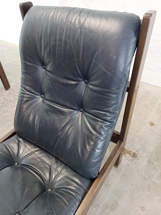 Image 1 of 2 sillones de cuero de mediados de siglo
