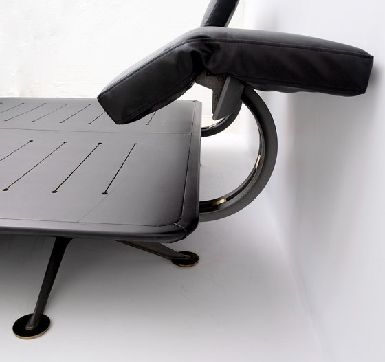 Image 1 of Cama de matrimonio Paolo Piva King-Size de latón y acero "Adia" de B&B, años 80