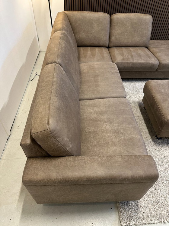 Image 1 of Taupe hoekbank eco leder 270x220cm