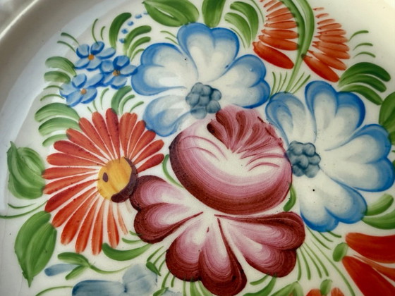 Juego de aceite y vinagre de cerámica checa Ditmar Urbach con bandeja pintada a mano. – Accesorios de mesa (photo 4 of 13)